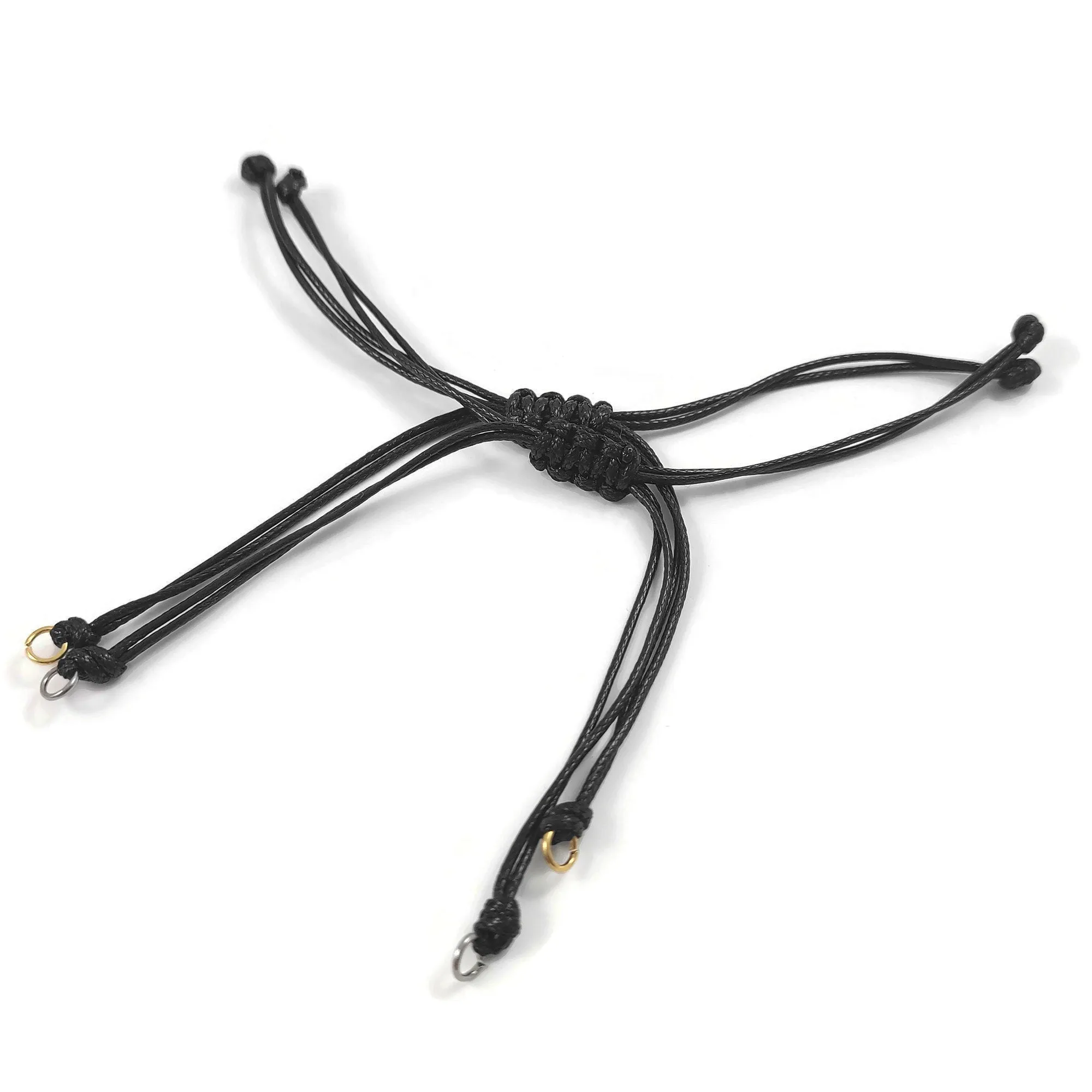 1 Adjustable waxed cord for bracelet making