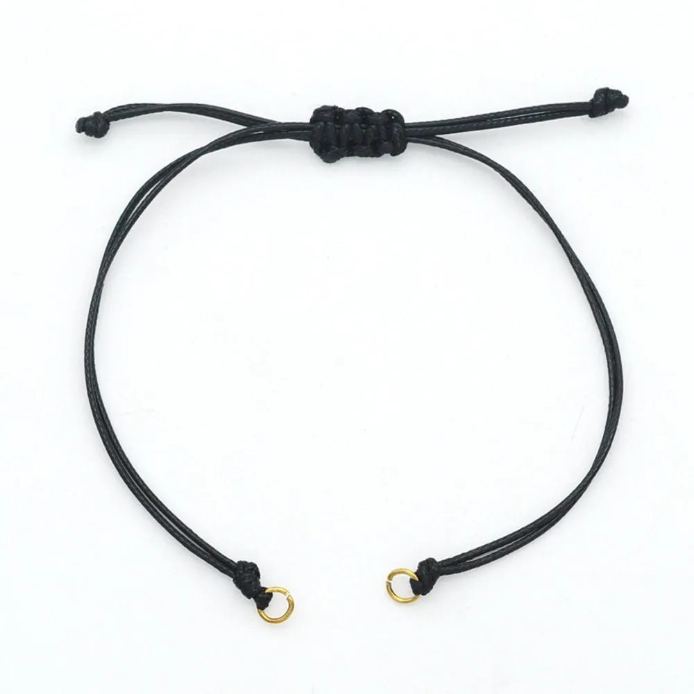 1 Adjustable waxed cord for bracelet making