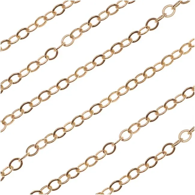 14/20 Gold FIlled Cable Chain, 2.7mm, by the Foot
