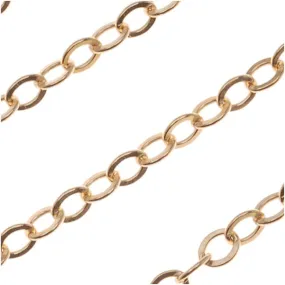 14/20 Gold FIlled Cable Chain, 2.7mm, by the Foot