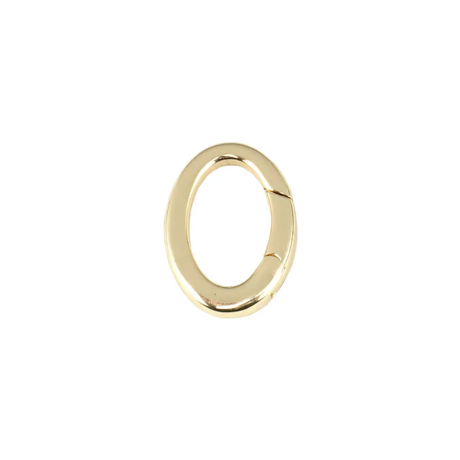 18mm Gold Plated Oval Hinged Bail Clasp