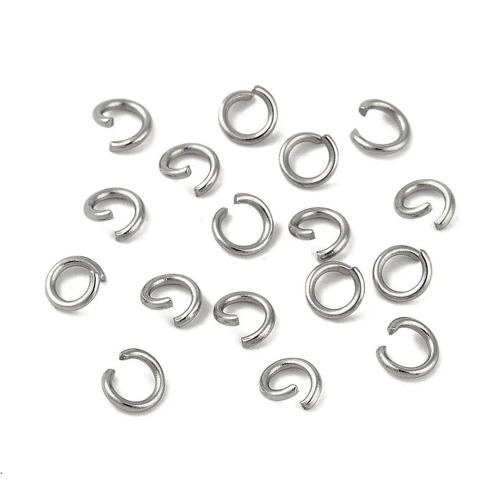 50 Stainless steel open jump rings 3mm to 8mm, all gauges