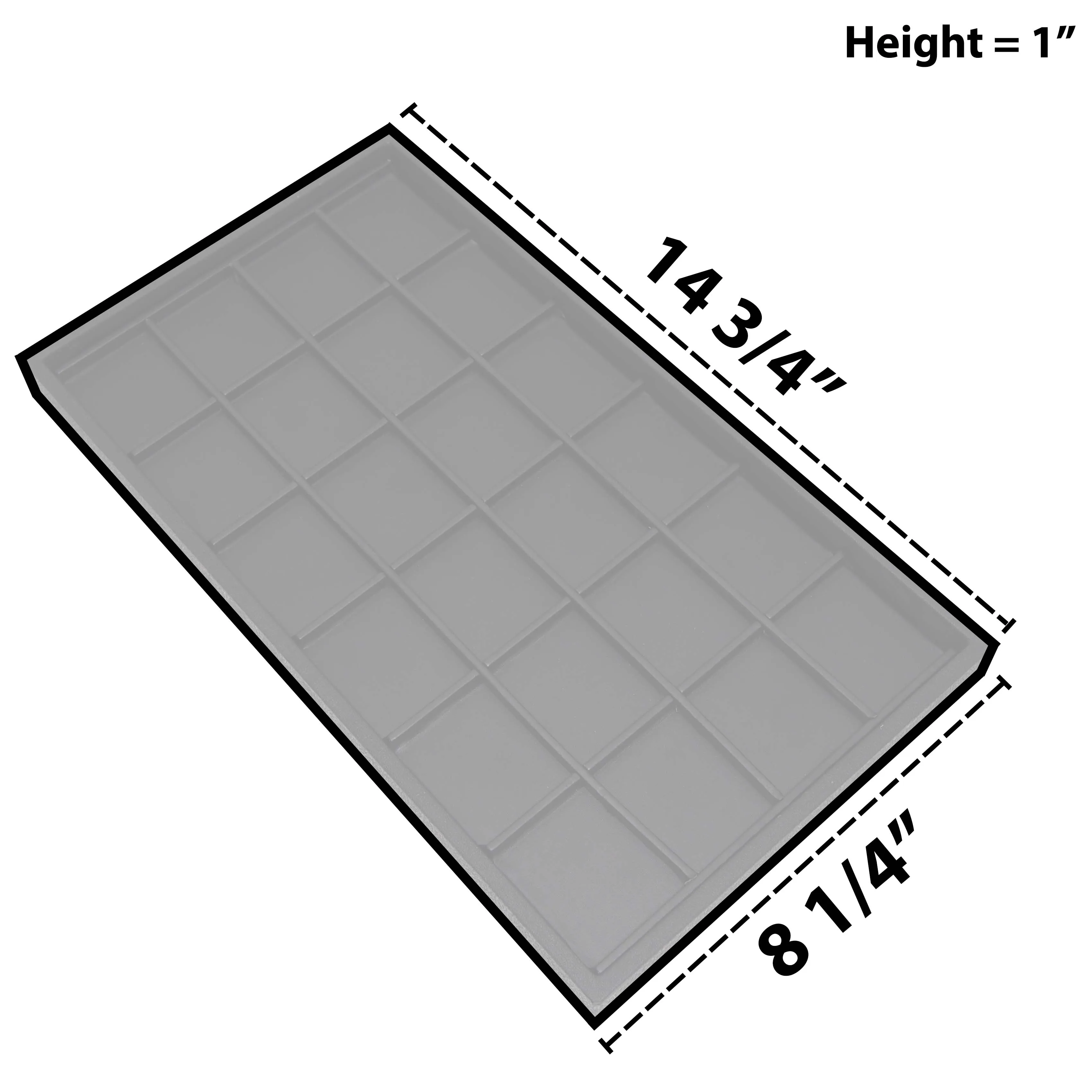 Black Faux Leather 24 Section Deluxe Tray Insert Liner