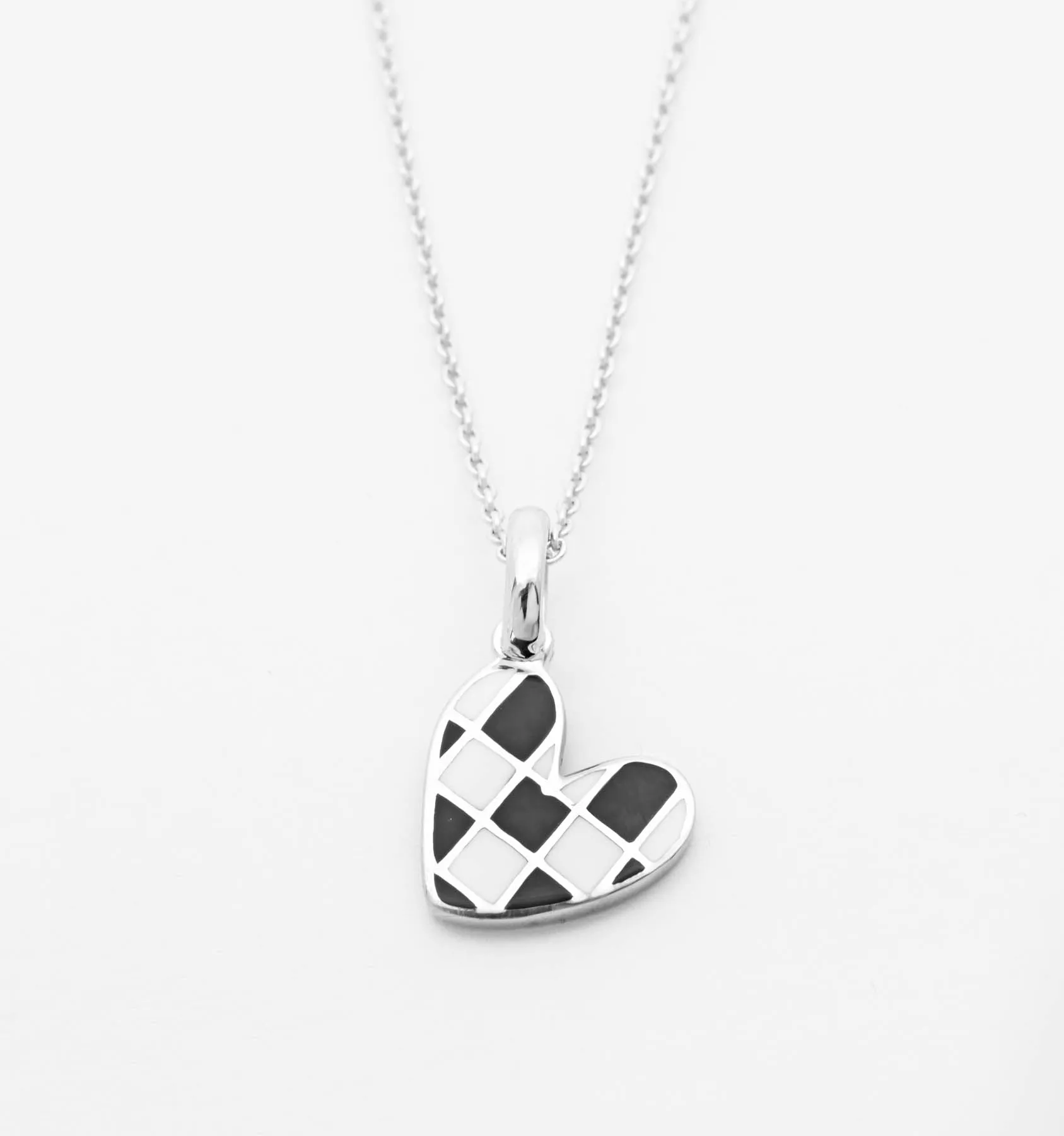 Checker Heart Necklace
