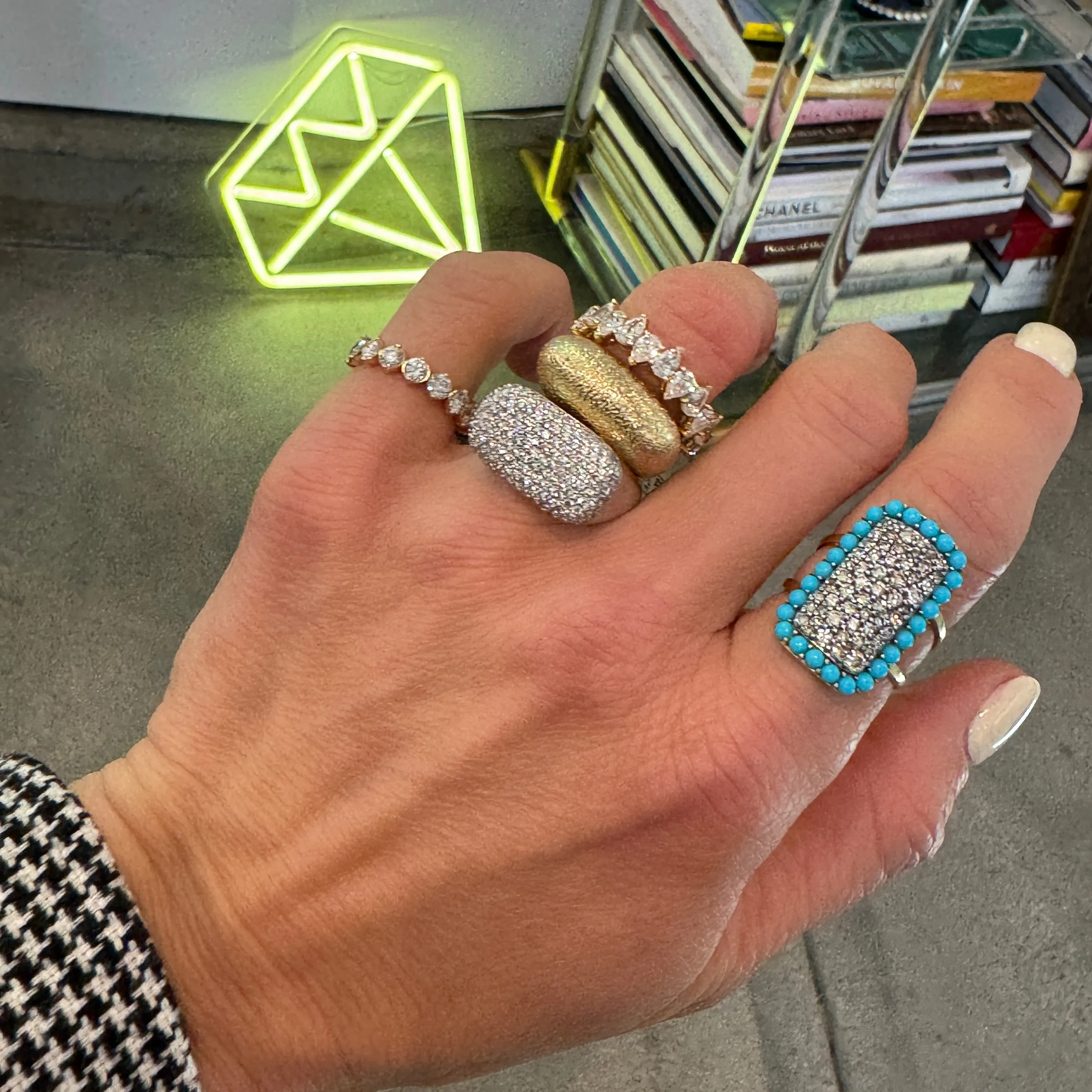 Diamond Drenched Statement Dome Ring