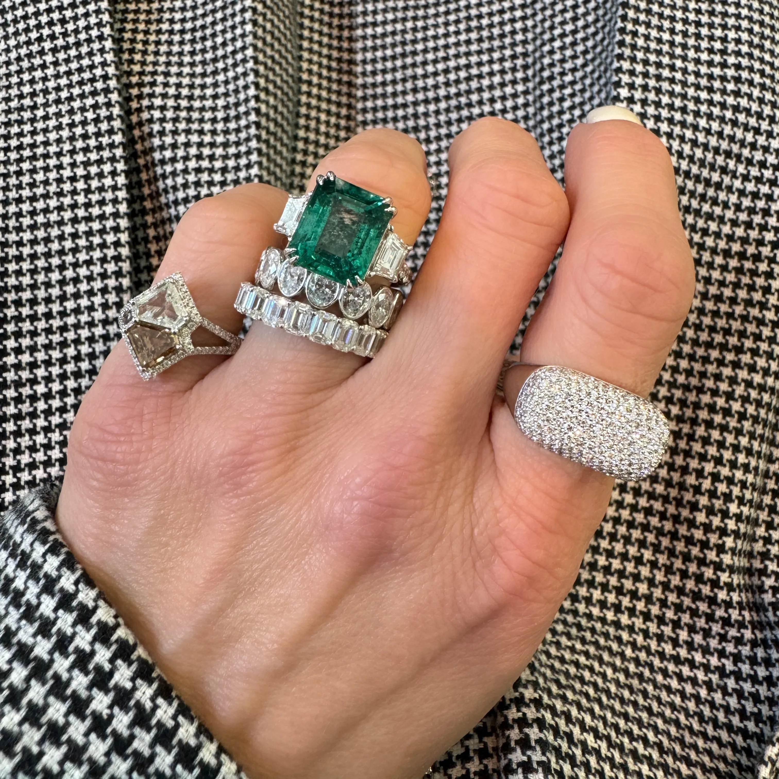 Diamond Drenched Statement Dome Ring