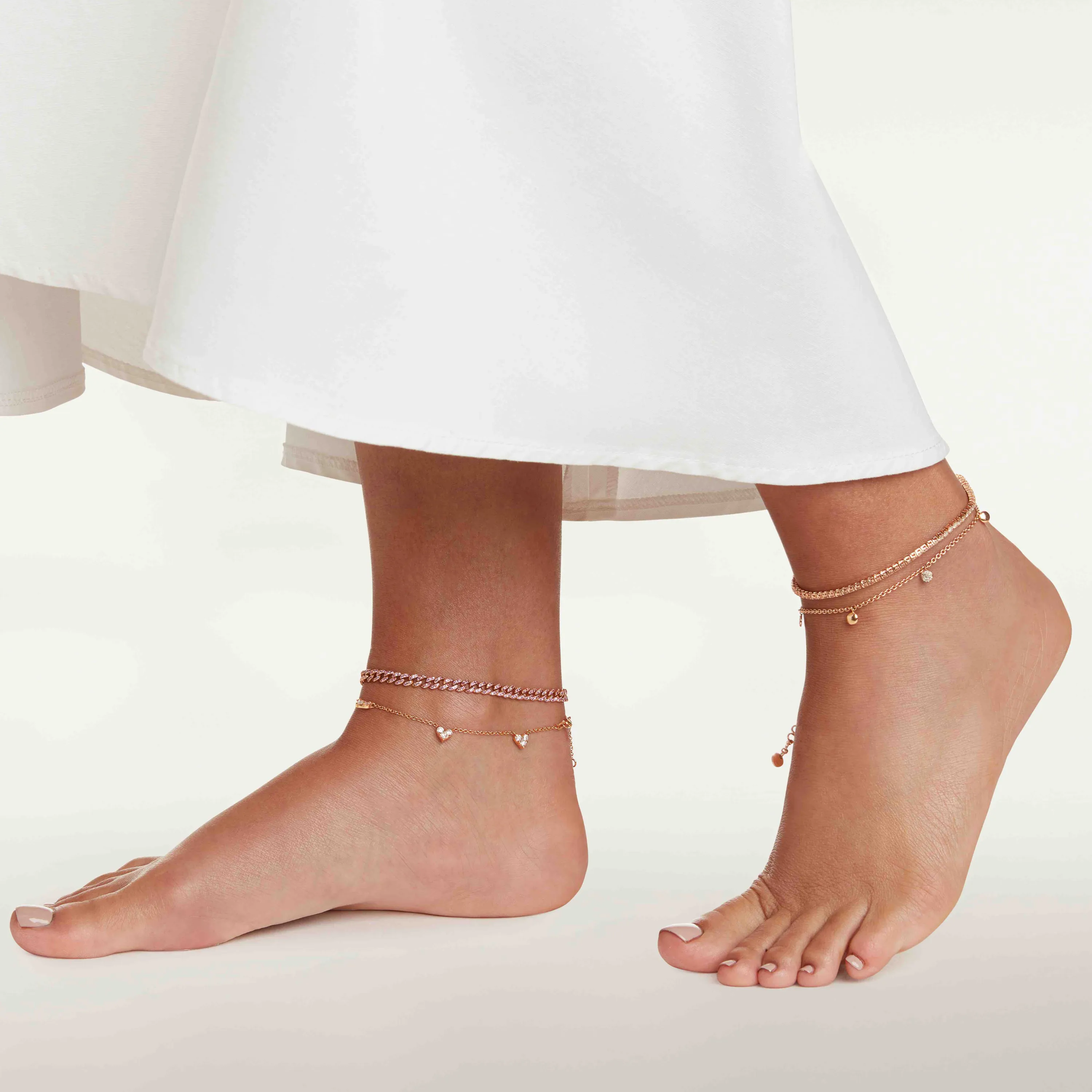 DIAMOND PAVE BABY LINK ANKLET