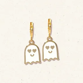 Ghostie Huggie Hoop Earrings in Gold