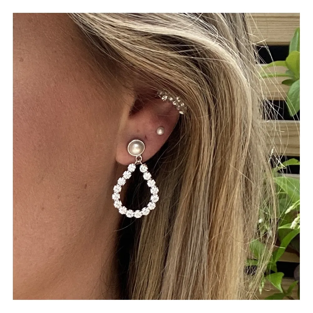 Hannah Martin Teardrop Stud Earrings - Silver - SPS-400