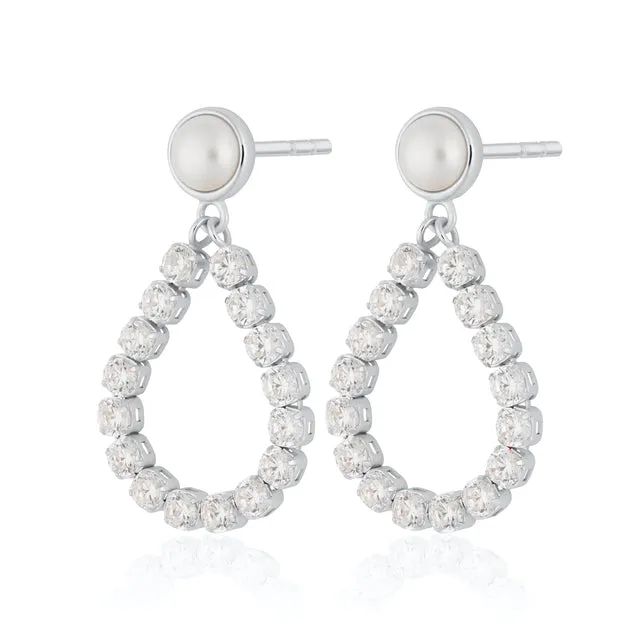Hannah Martin Teardrop Stud Earrings - Silver - SPS-400