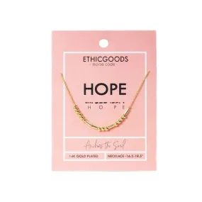 Hope Morse Code Gold Plated Necklace