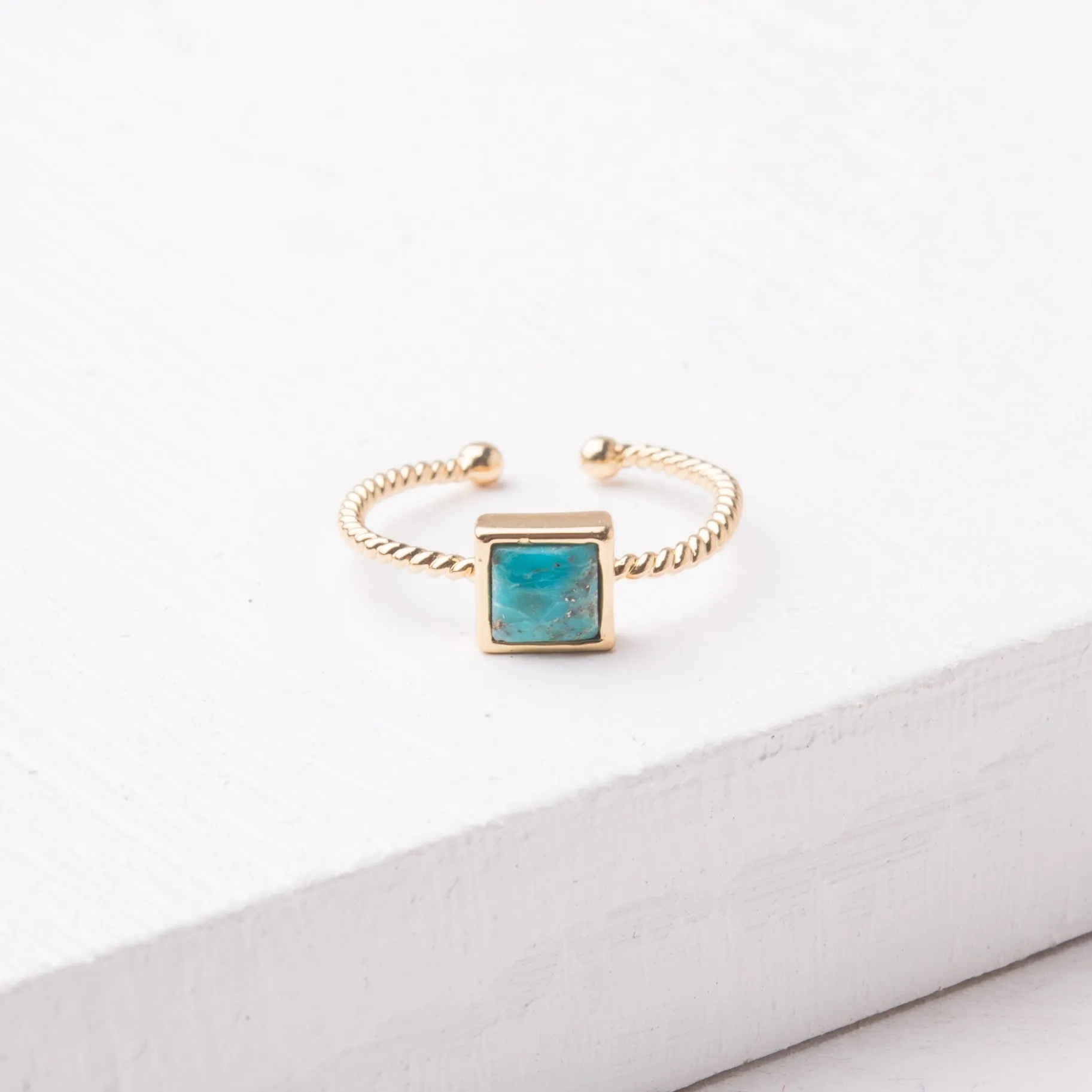 Jayne Square Turquoise Ring