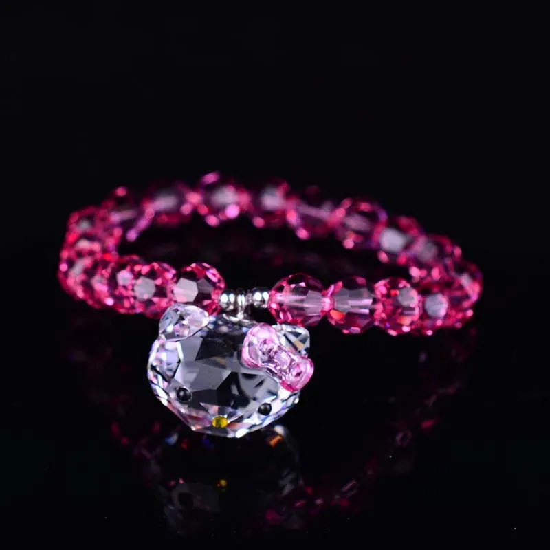 Kawaii Hello Kitty Crystal Bracelet
