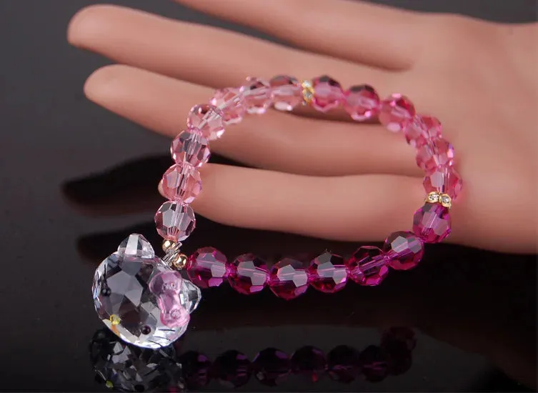 Kawaii Hello Kitty Crystal Bracelet