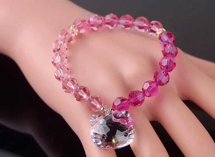 Kawaii Hello Kitty Crystal Bracelet