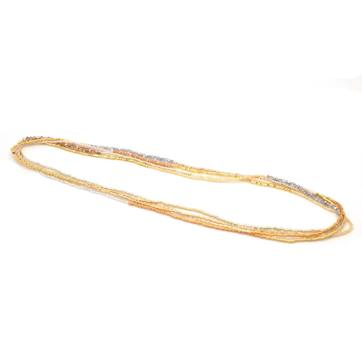Metallic Glam Stretchy Wrap Bracelet / Necklace