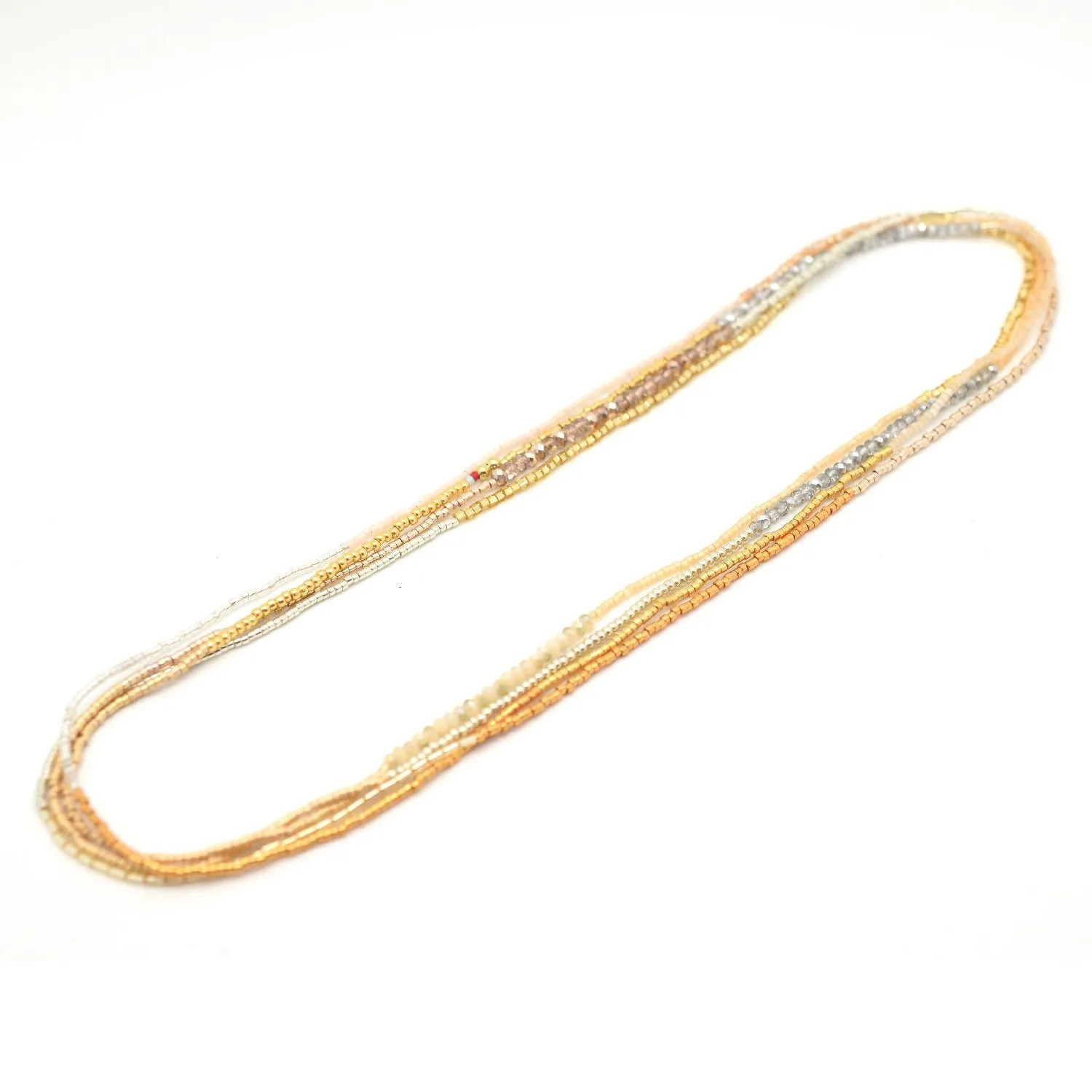 Metallic Glam Stretchy Wrap Bracelet / Necklace