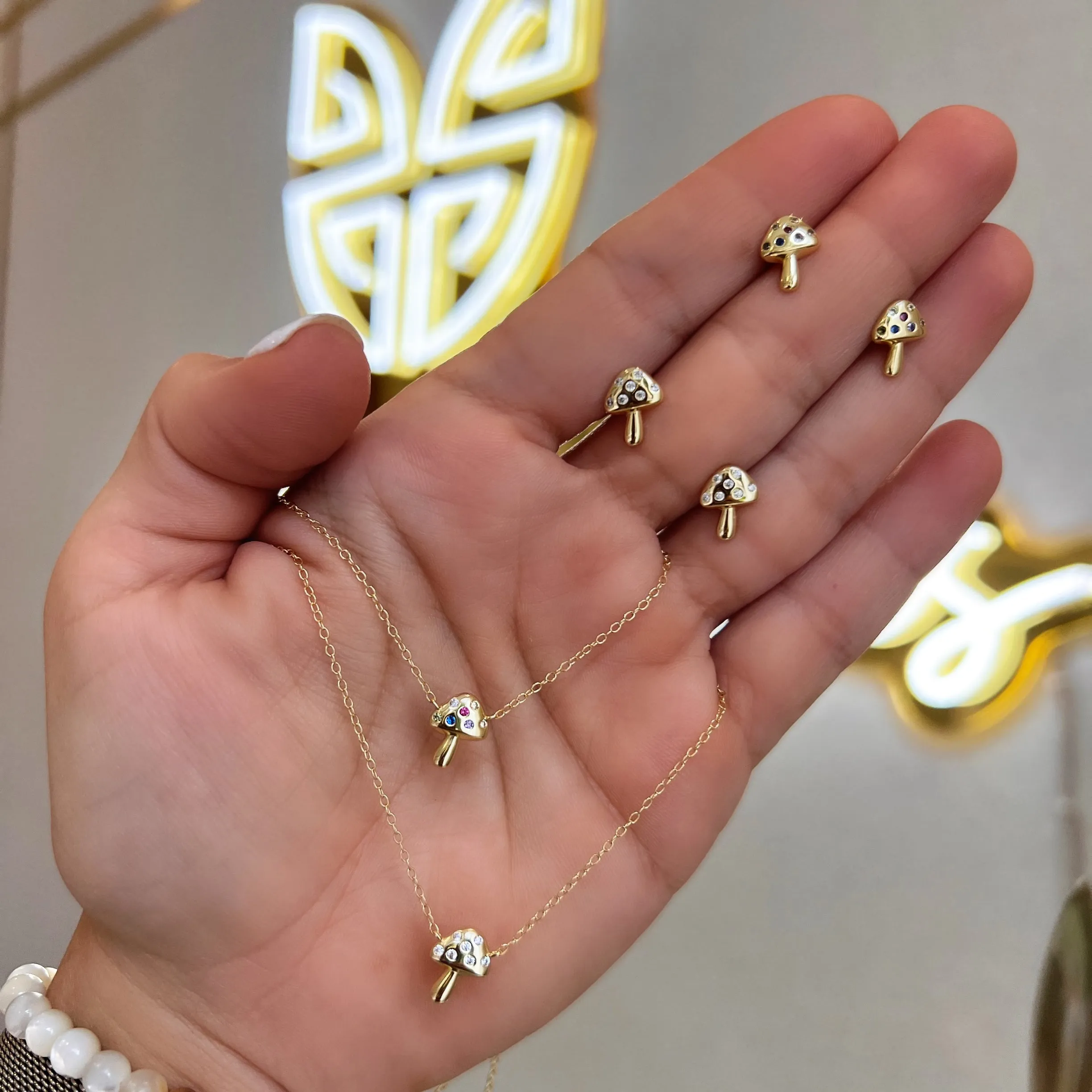 Mini Mushroom Studs