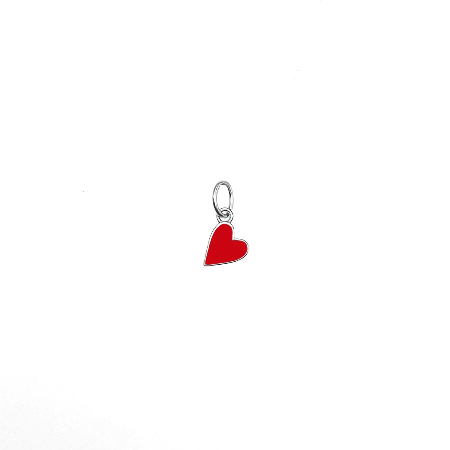 Solid Enamel Heart Charm