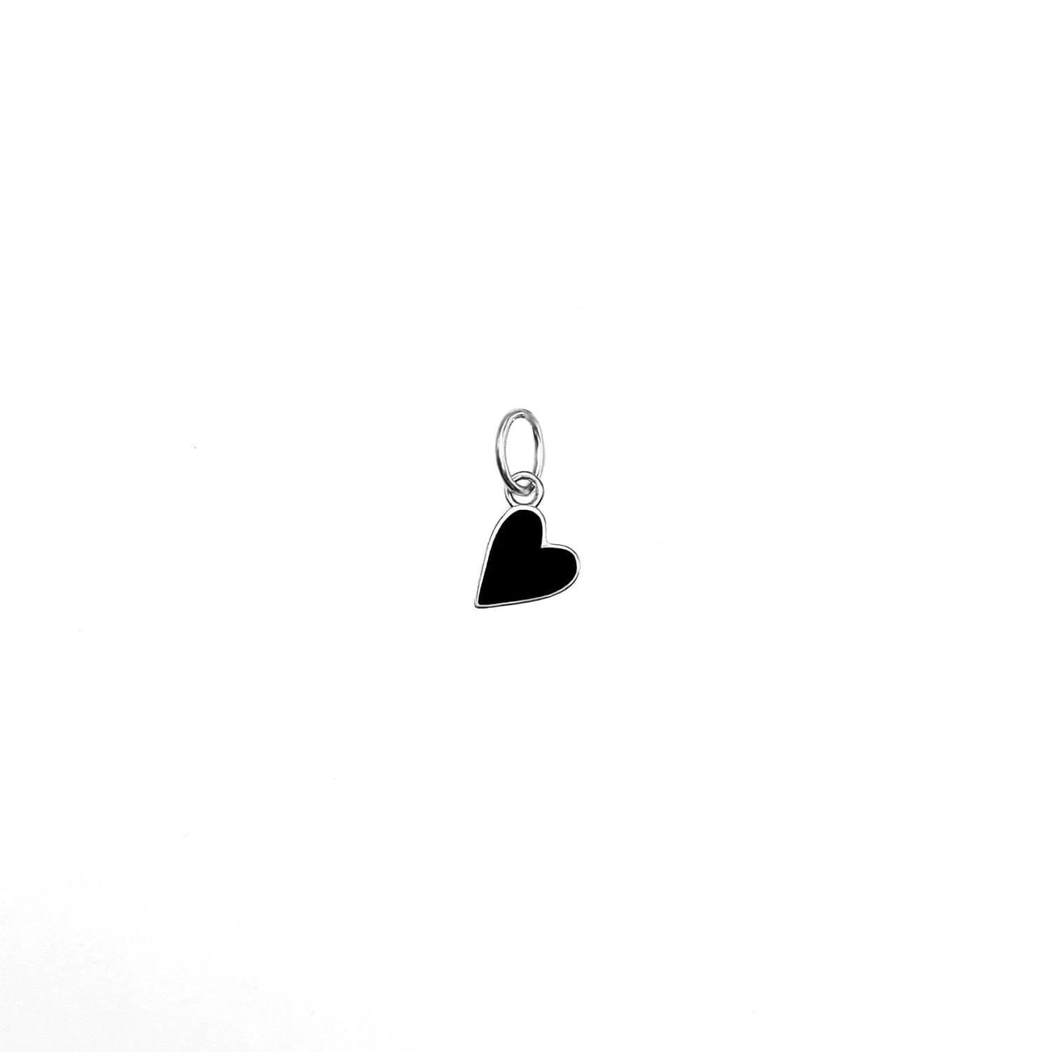 Solid Enamel Heart Charm