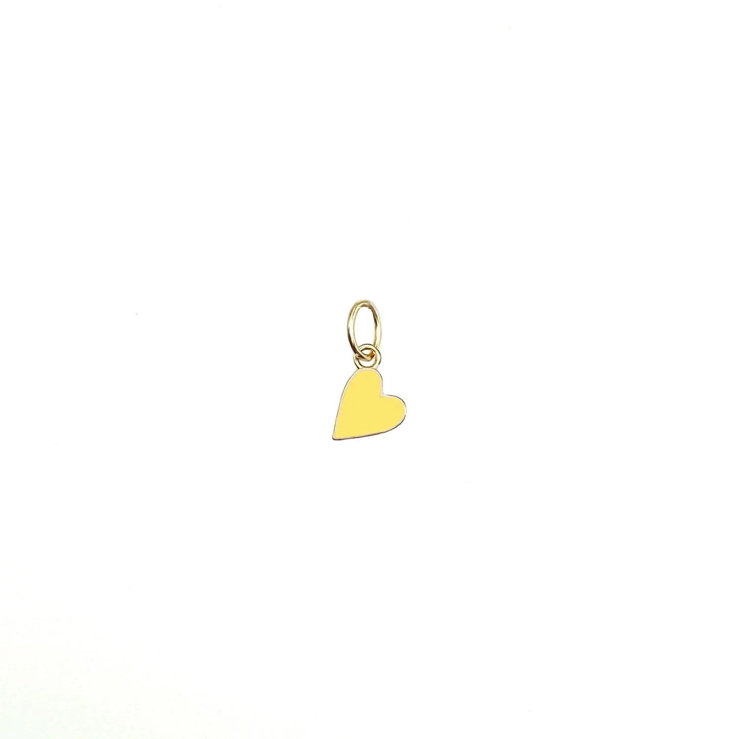 Solid Enamel Heart Charm