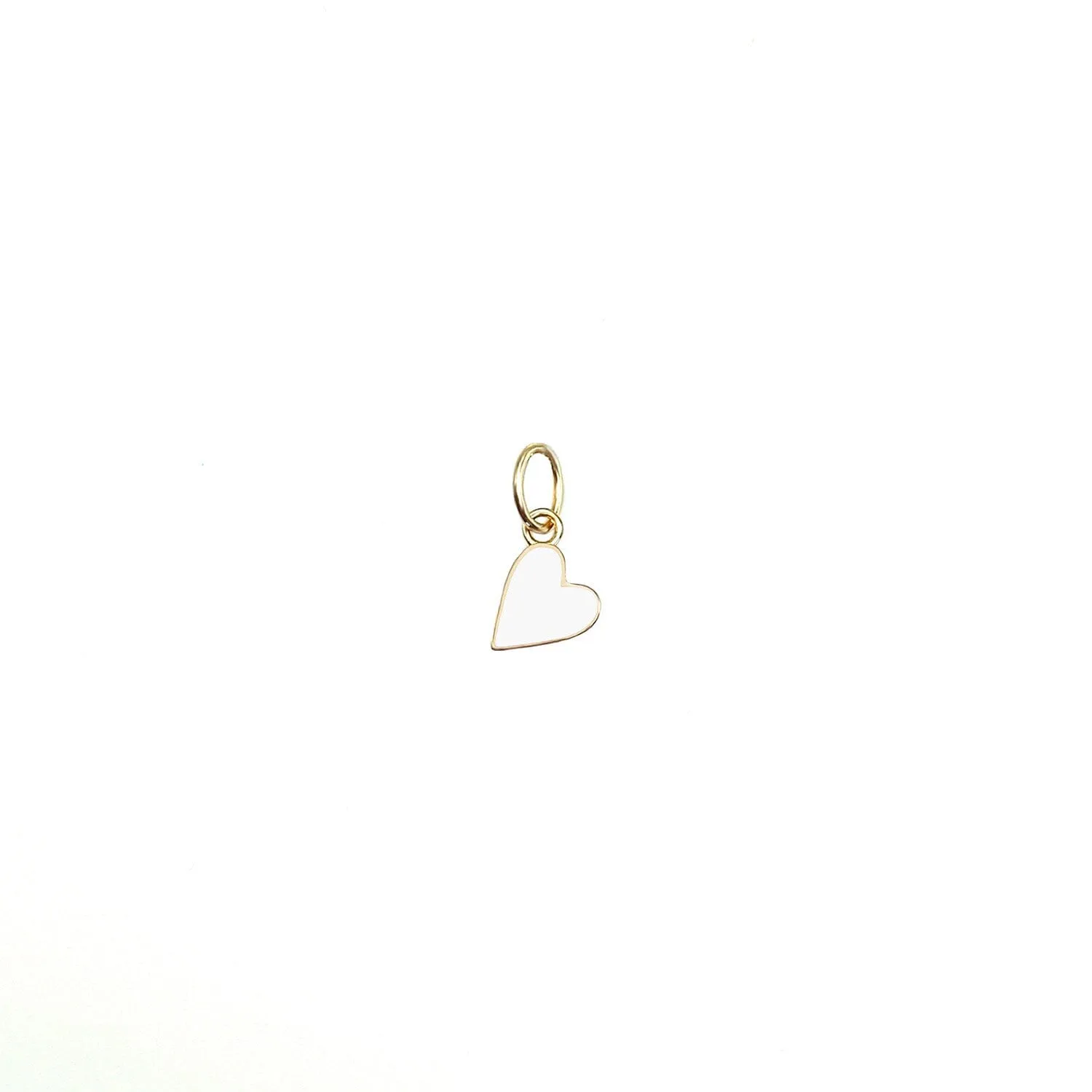 Solid Enamel Heart Charm