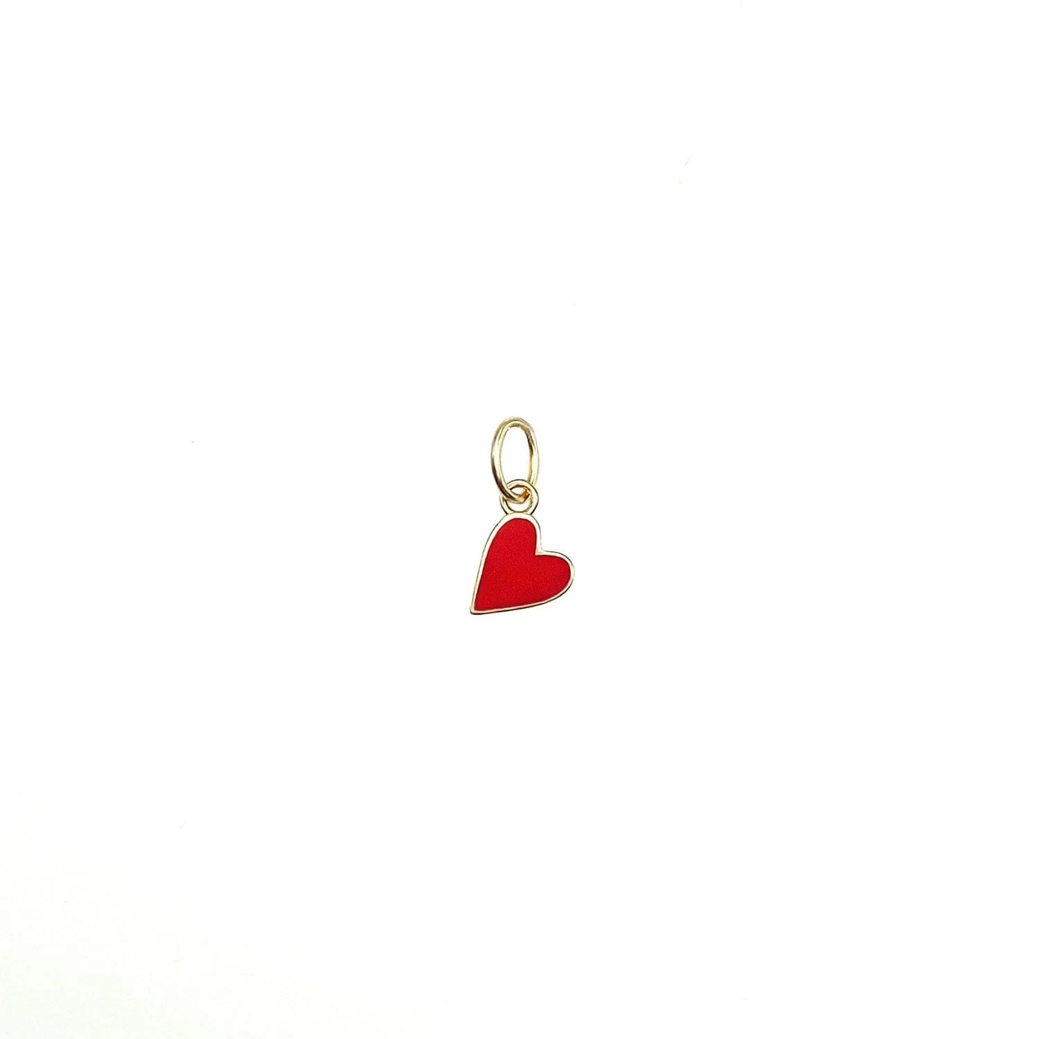 Solid Enamel Heart Charm