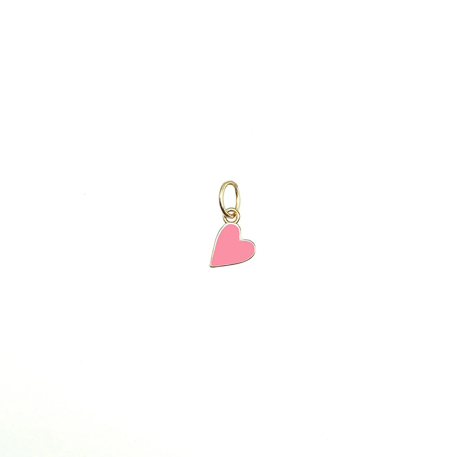 Solid Enamel Heart Charm