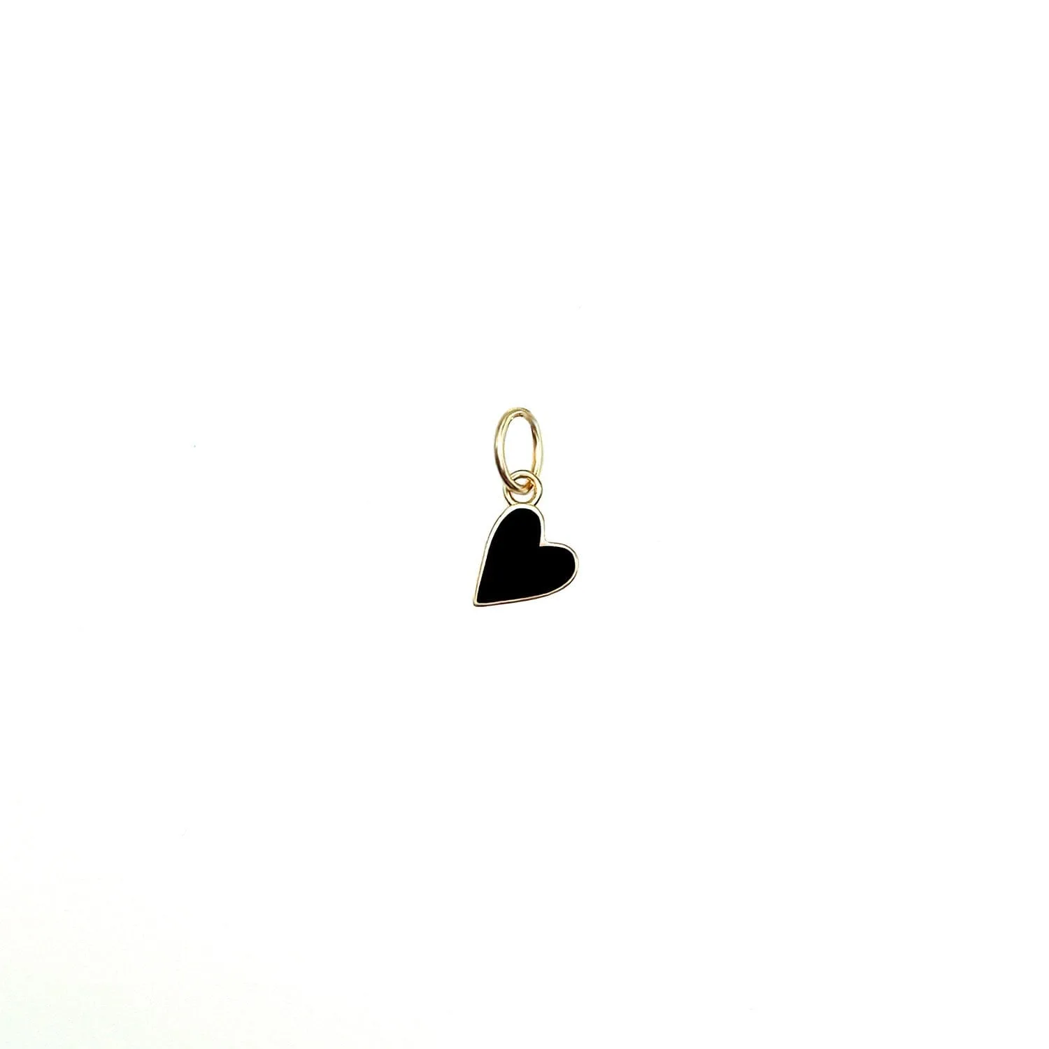 Solid Enamel Heart Charm