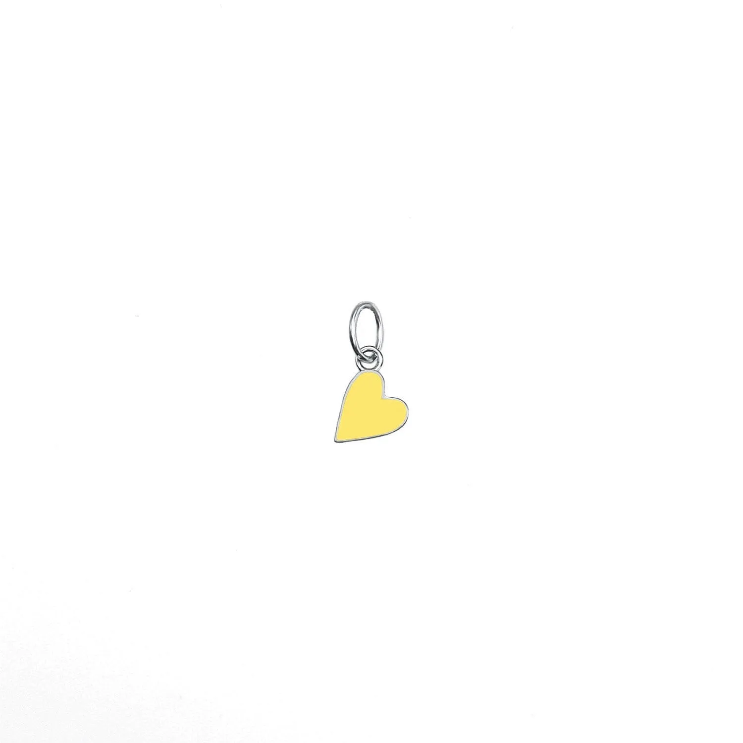 Solid Enamel Heart Charm