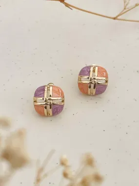 Vintage Enamel Multicolor Earrings