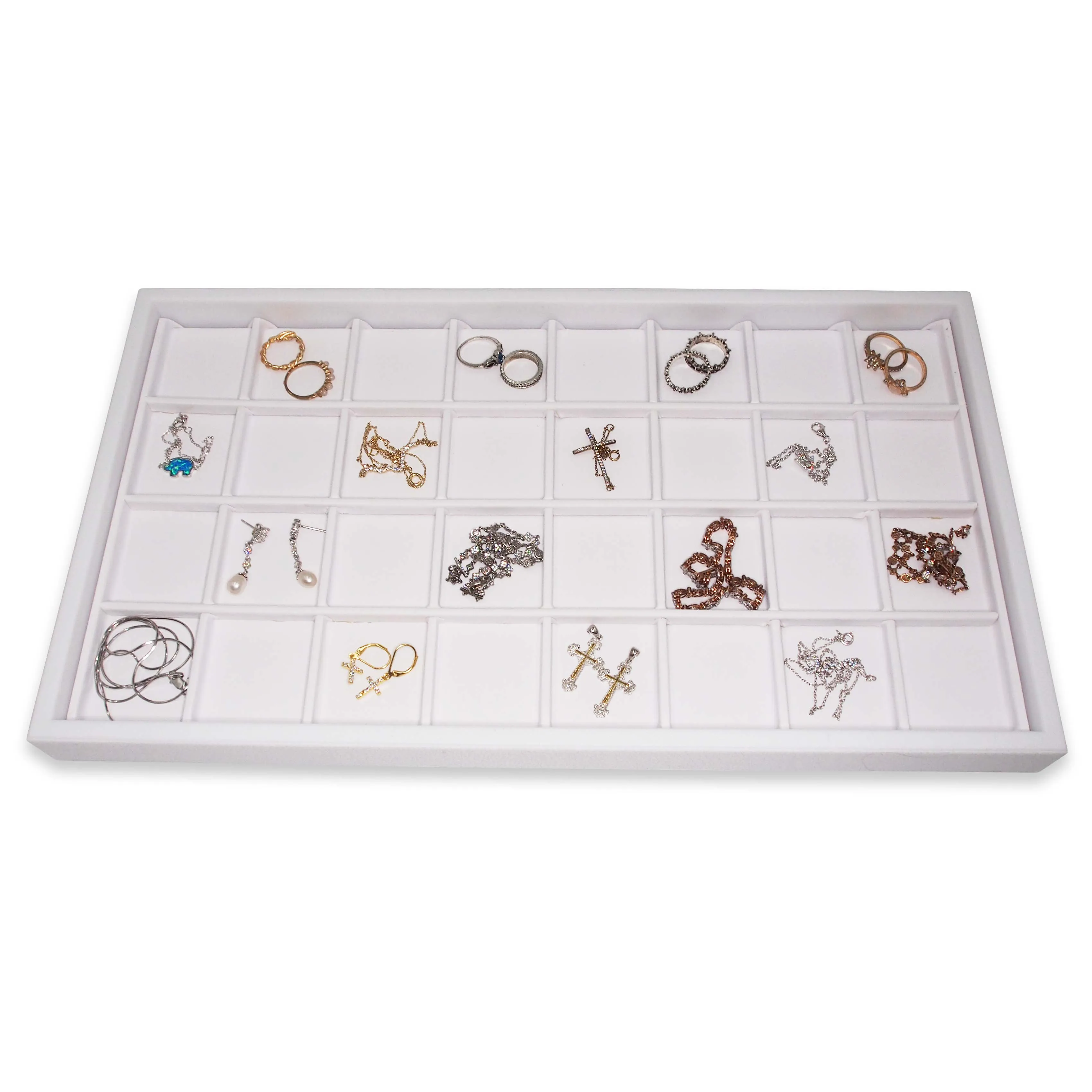 White Faux Leather 32 Section Deluxe Insert Liner